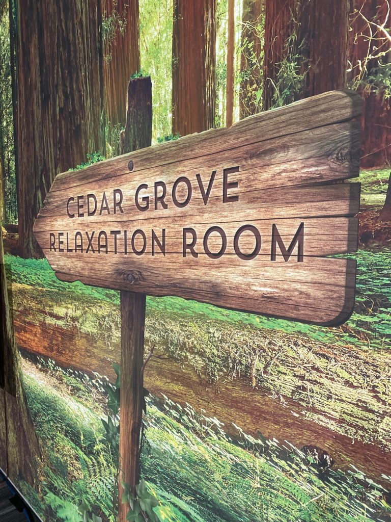 Cedar Grove Relaxation Room.